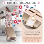 4-Piece Lightweight Luggage Sets for Women, Hardshell Spinner Suitcase with TSA Lock, Expandable Duffel Bag, Luggage Strap, and Leather Tag (Silver Gray, 20inch)