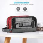 Gonex Travel Toiletry Bag Nylon, Shaving Bag Toiletry Organizer Red