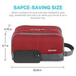 Gonex Travel Toiletry Bag Nylon, Shaving Bag Toiletry Organizer Red