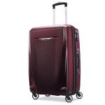 Samsonite Winfield 3 DLX Hardside Expandable Luggage with Spinners, Burgundy, Checked-Medium 25-Inch