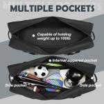 125L Extra Large Duffle Bag for Travel - Heavy Duty Duffle Bag with Multiple Pockets for Camping Gear Travel Storage Tent Storage Sports Equipment, Black