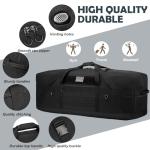 125L Extra Large Duffle Bag for Travel - Heavy Duty Duffle Bag with Multiple Pockets for Camping Gear Travel Storage Tent Storage Sports Equipment, Black