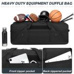 125L Extra Large Duffle Bag for Travel - Heavy Duty Duffle Bag with Multiple Pockets for Camping Gear Travel Storage Tent Storage Sports Equipment, Black