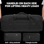 125L Extra Large Duffle Bag for Travel - Heavy Duty Duffle Bag with Multiple Pockets for Camping Gear Travel Storage Tent Storage Sports Equipment, Black