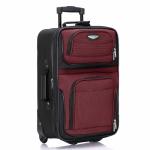 Travel Select Amsterdam 21-Inch Softside Expandable Carry-On Luggage, Lightweight 2-Wheel Upright, Expandable, TSA Lock, Burgundy