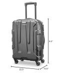 Samsonite Centric Hardside Expandable Luggage with Spinner Wheels, Black, Carry-On 20-Inch