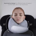 Ostrichpillow Go Neck Pillow, Travel Pillows for Airplanes, Premium Memory Foam Travel Pillow, 360º Ergonomic Design, Asymmetrical Sides, Travel Bag Included, Washable Modal Cover