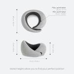 Ostrichpillow Go Neck Pillow, Travel Pillows for Airplanes, Premium Memory Foam Travel Pillow, 360º Ergonomic Design, Asymmetrical Sides, Travel Bag Included, Washable Modal Cover