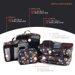 Disney Minnie Mickey Stitch Packing Cubes - Winnie the Pooh, Princess Cinderella 5 Piece Packing Cubes Compression - Travel Essential Accessories - Luggage Suitcase Organizer Set - For Kids, Adults