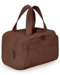 BAGSMART Travel Toiletry Bag, Puffy Toiletry Bag for Women, Wide-open toiletry bags for traveling, Large Travel Cosmetic Makeup Bag Organizer for Accessories,Toiletrie (Coffee Brown)