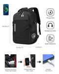 CROSSGEAR Large Travel Backpack Waterproof Laptop Bag Airline Approved Business Office Work Computer Casual Daypacks TSA Lock Anti-Theft Bookbag with USB Port Fit 17.3 inch Laptops for Men Women