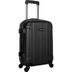 Kenneth Cole REACTION Out of Bounds Lightweight Hardshell 4-Wheel Spinner Luggage, Midnight Black, 20-Inch Carry On