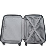 Kenneth Cole REACTION Out of Bounds Lightweight Hardshell 4-Wheel Spinner Luggage, Midnight Black, 20-Inch Carry On
