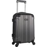Kenneth Cole REACTION Out of Bounds Lightweight Hardshell 4-Wheel Spinner Luggage, Midnight Black, 20-Inch Carry On