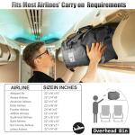 HOMIGLAM Garment Bag for Travel - Wrinkle-Resistant Carry On Suit Bag with Shoe Compartment & Shoulder Strap, Convertible 2-in-1 Waterproof Duffel Bags for Business Trips/Weekend Getaway, Black