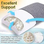 1 MIDDLE ONE Travel Pillow for Sleeping Camping, Memory Foam Small Pillow with Breathable Cover for Backpacking, Airplane, Car (17.5 x 12 Inch)