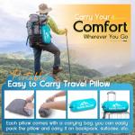 1 MIDDLE ONE Travel Pillow for Sleeping Camping, Memory Foam Small Pillow with Breathable Cover for Backpacking, Airplane, Car (17.5 x 12 Inch)