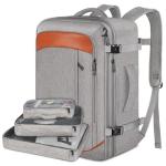 Vancropak Carry on Backpack, Extra Large 40L Airline Approved Travel Backpacks with 3 Packing Cubes for Women Men, Water Resistant Expandable Overnight Luggage Daypack Business Weekender Bag, Grey