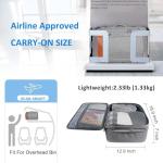 Vancropak Carry on Backpack, Extra Large 40L Airline Approved Travel Backpacks with 3 Packing Cubes for Women Men, Water Resistant Expandable Overnight Luggage Daypack Business Weekender Bag, Grey