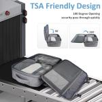 Vancropak Carry on Backpack, Extra Large 40L Airline Approved Travel Backpacks with 3 Packing Cubes for Women Men, Water Resistant Expandable Overnight Luggage Daypack Business Weekender Bag, Grey