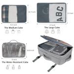 Vancropak Carry on Backpack, Extra Large 40L Airline Approved Travel Backpacks with 3 Packing Cubes for Women Men, Water Resistant Expandable Overnight Luggage Daypack Business Weekender Bag, Grey