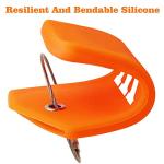 Gostwo 2 Pack Silicone Luggage Tags for Suitcases, 26 Initial Letter Baggage Labels Handbag School Bag Suitcase Instrument Tag with Stainless Steel Loop(Orange)(Letter W)