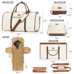 Coolife Garment Bag Travel Foldable Garment Duffel Bag Carry On Weekender Bag Suit Bag Dress Bag Convertible for Hanging Clothes Overnight Bag for Women Men Business Travel 3 Piece Set
