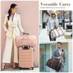 Coolife Garment Bag Travel Foldable Garment Duffel Bag Carry On Weekender Bag Suit Bag Dress Bag Convertible for Hanging Clothes Overnight Bag for Women Men Business Travel 3 Piece Set