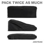 Aerotrunk Compression Packing Cubes for Travel - Luggage Organizer Bags - Double Zipper Packing Cubes for Suitcases (6-Pack, Black)