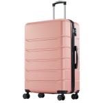 OLIXIS 28 Inch Luggage, Hardside Checked Suitcase with Spinner Wheels, Lightweight ABS Hard Shell Travel Luggage, TSA Approved Lock, Expandable Large Suitcase for Business & Travel–Pink