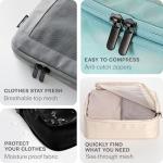 Aerotrunk Compression Packing Cubes for Travel - Luggage Organizer Bags - Double Zipper Packing Cubes for Suitcases (6-Pack, Black)