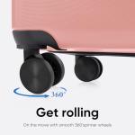 OLIXIS 28 Inch Luggage, Hardside Checked Suitcase with Spinner Wheels, Lightweight ABS Hard Shell Travel Luggage, TSA Approved Lock, Expandable Large Suitcase for Business & Travel–Pink