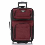 Travel Select Amsterdam Softside Expandable Rolling Luggage Set, 2-Piece Upright Suitcases with 2-Wheel Design, Lightweight Durable Polyester, Burgundy