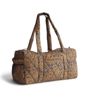 Vera Bradley Women's Featherweight Original Duffel Bag Travel, Lotus Montage Roasted Pecan, One Size