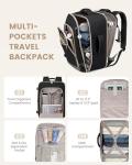 LOVEVOOK Travel Backpack For Women,40L Carry On Backpack Flight Approved,TSA Personal Item Travel Bag Fits 17 Inch Laptop,Business Weekender Overnight Daypack with 3 Packing Cubes
