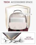 LOVEVOOK Laptop Backpack Purse for Women, Work Business Travel Computer Bags, College Nurse Backpack for Womens, Quilted Casual Daypack with USB Port, Fit 15.6 Inch Laptop, Wine Red