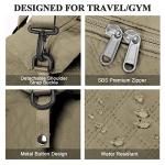 Travel Duffel Bag, Weekender Overnight Bags for Women, Carry On Personal Item Bag with Trolley Sleeve & Wet Pocket,Pale Khaki