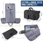HILOMON Convertible Duffle Bags for Travel Carry On Suit Duffle Bags with Shoulder Strap 2 in 1 Hanging Garment Duffle Bag for Men Women