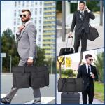 HILOMON Convertible Duffle Bags for Travel Carry On Suit Duffle Bags with Shoulder Strap 2 in 1 Hanging Garment Duffle Bag for Men Women