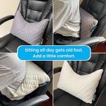 Sidney Sleep Set of 2 Mini Travel Size Neck Pillows - Knee Pillow - Back Lumbar Support - Curved Bed Pillow - 14 x 19 Inches - Adjustable Loft - Carry Backpack Included (Grey 2 Pack Mini)