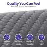 Sidney Sleep Set of 2 Mini Travel Size Neck Pillows - Knee Pillow - Back Lumbar Support - Curved Bed Pillow - 14 x 19 Inches - Adjustable Loft - Carry Backpack Included (Grey 2 Pack Mini)