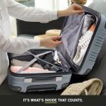 Kenneth Cole REACTION Out of Bounds Lightweight Hardshell 4-Wheel Spinner Luggage, Granite Blue, 28-Inch Checked