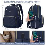 Focdod Laptop Backpack for Women Bookbag: 15.6 inch Work Backpacks with Pouch Pocket for Large Capacity Cup & USB Charger College Book Bag Travel Business Nurse Teacher Bookbags Anti-theft Back Pack