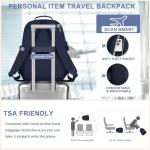 Focdod Laptop Backpack for Women Bookbag: 15.6 inch Work Backpacks with Pouch Pocket for Large Capacity Cup & USB Charger College Book Bag Travel Business Nurse Teacher Bookbags Anti-theft Back Pack