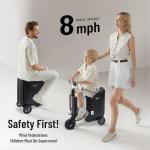 GHSY 20" Ride-On Smart Luggage, Electric Carry-On Suitcase with Removable Battery, 13km Range, 150kg Load, 200W Motor for Adults & Teens (Airline Compliant)