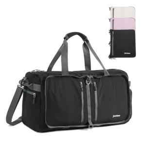 G4Free 65L Foldable Duffle Bag with Shoe Compartment for Travel Large Overnight Carry On Duffel Bag Packable for Men