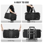 G4Free 65L Foldable Duffle Bag with Shoe Compartment for Travel Large Overnight Carry On Duffel Bag Packable for Men