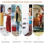 10 Set Packing Cubes for Travel, Travel Organizer with Hanging Toiletry Bag and Shoe Bag, Luggage Organizer Bags for Travel Essentials Women Men (Beige)