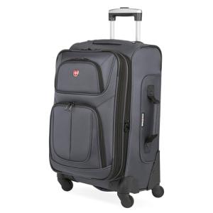 SwissGear Sion Softside Expandable Luggage, Dark Grey, Carry-On 21-Inch