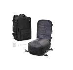 Vacuum Seal Backpack for Travel with Air Pump Compression Vacpack Carry on Flight Approved Daypack Laptop Space Saver Bags Storage with Vacuum System 18x14x8 inches Travel Bag Women Men Black